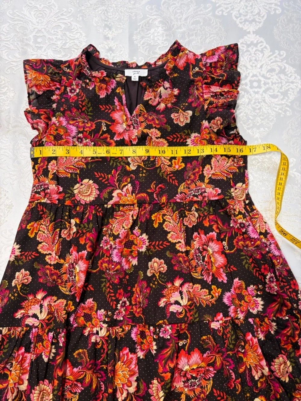A Loves A Girls Tiered Bohemian Ruffle Sleeveless Dress Size XL